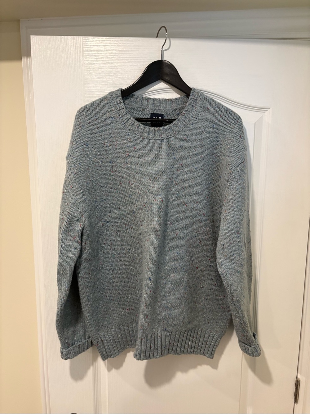 GAP Heathered Light Blue Crewneck Sweater